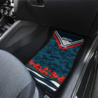 Personalised Carlton Blues ANZAC Car Mats Military Remembrance Australian Football Mascot Camouflage