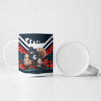 Personalised Carlton Blues ANZAC Ceramic Mug Military Remembrance Australian Football Mascot Camouflage