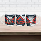 Personalised Carlton Blues ANZAC Ceramic Mug Military Remembrance Australian Football Mascot Camouflage