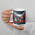 Personalised Carlton Blues ANZAC Ceramic Mug Military Remembrance Australian Football Mascot Camouflage
