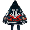 Personalised Carlton Blues ANZAC Cloak Military Remembrance Australian Football Mascot Camouflage