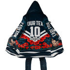 Personalised Carlton Blues ANZAC Cloak Military Remembrance Australian Football Mascot Camouflage