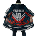 Personalised Carlton Blues ANZAC Cloak Military Remembrance Australian Football Mascot Camouflage