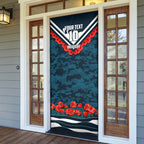 Personalised Carlton Blues ANZAC Door Cover Military Remembrance Australian Football Mascot Camouflage