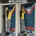 Personalised Carlton Blues ANZAC Door Cover Military Remembrance Australian Football Mascot Camouflage
