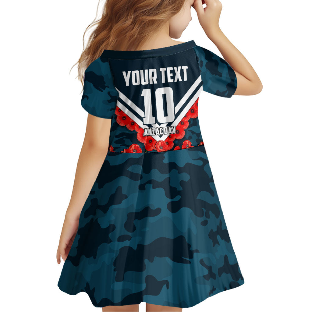 Personalised Carlton Blues ANZAC Family Matching Off Shoulder Maxi Dress and Hawaiian Shirt Military Remembrance Australian Football Mascot Camouflage