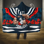 Personalised Carlton Blues ANZAC Hooded Blanket Military Remembrance Australian Football Mascot Camouflage
