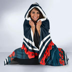Personalised Carlton Blues ANZAC Hooded Blanket Military Remembrance Australian Football Mascot Camouflage