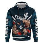 Personalised Carlton Blues ANZAC Hoodie Military Remembrance Australian Football Mascot Camouflage