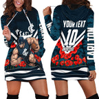 Personalised Carlton Blues ANZAC Hoodie Dress Military Remembrance Australian Football Mascot Camouflage