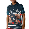 Personalised Carlton Blues ANZAC Kid Polo Shirt Military Remembrance Australian Football Mascot Camouflage