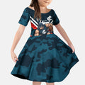 Personalised Carlton Blues ANZAC Kid Short Sleeve Dress Military Remembrance Australian Football Mascot Camouflage