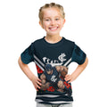Personalised Carlton Blues ANZAC Kid T Shirt Military Remembrance Australian Football Mascot Camouflage