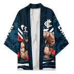 Personalised Carlton Blues ANZAC Kimono Military Remembrance Australian Football Mascot Camouflage