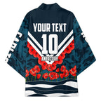 Personalised Carlton Blues ANZAC Kimono Military Remembrance Australian Football Mascot Camouflage