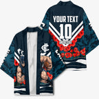 Personalised Carlton Blues ANZAC Kimono Military Remembrance Australian Football Mascot Camouflage