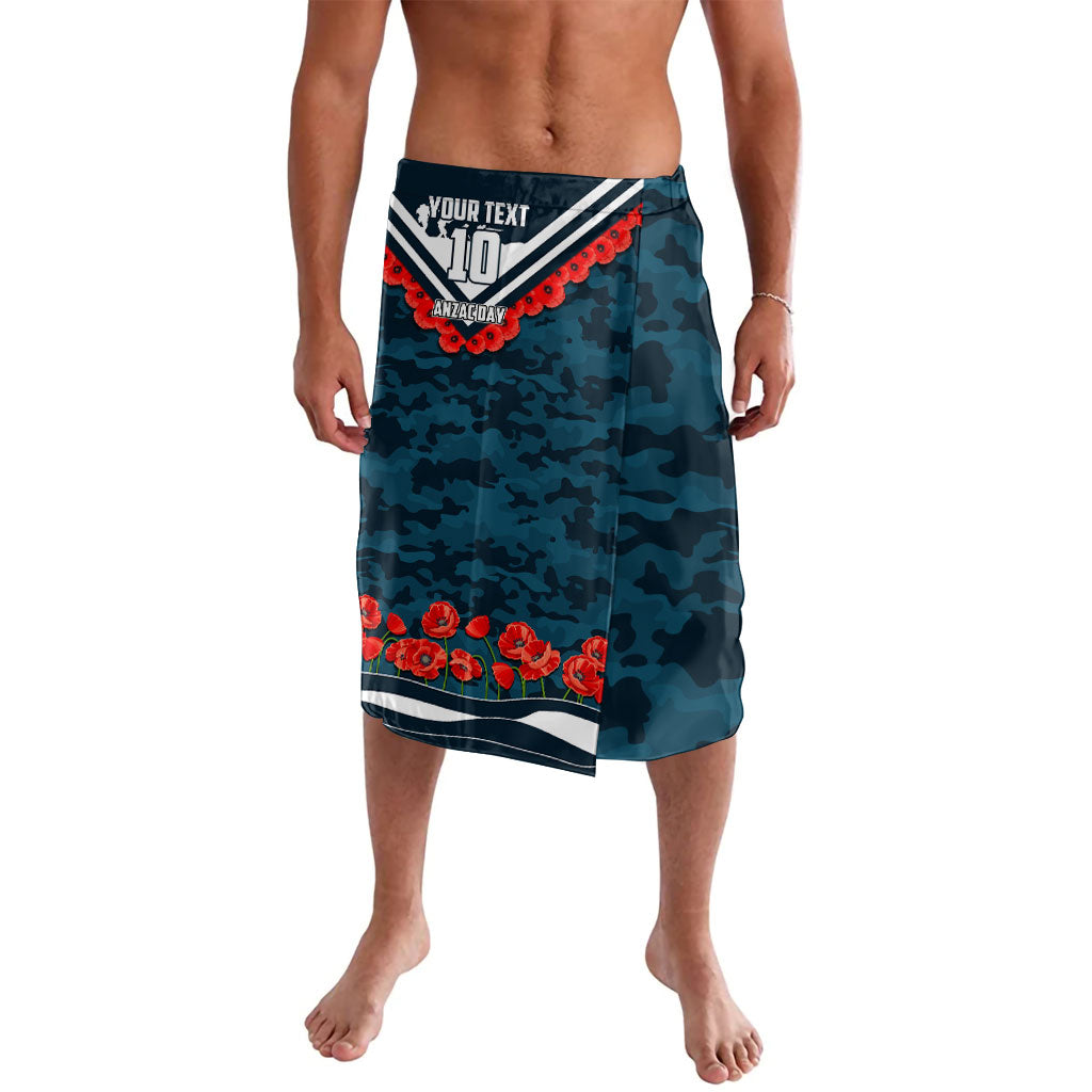 Personalised Carlton Blues ANZAC Lavalava Military Remembrance Australian Football Mascot Camouflage