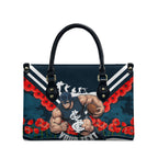Personalised Carlton Blues ANZAC Leather Bag Military Remembrance Australian Football Mascot Camouflage