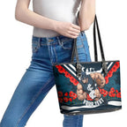 Personalised Carlton Blues ANZAC Leather Tote Bag Military Remembrance Australian Football Mascot Camouflage