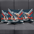 Personalised Carlton Blues ANZAC Pillow Cover Military Remembrance Australian Football Mascot Camouflage