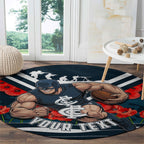 Personalised Carlton Blues ANZAC Round Carpet Military Remembrance Australian Football Mascot Camouflage