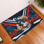 Personalised Carlton Blues ANZAC Rubber Doormat Military Remembrance Australian Football Mascot Camouflage