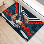 Personalised Carlton Blues ANZAC Rubber Doormat Military Remembrance Australian Football Mascot Camouflage