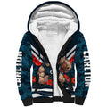 Personalised Carlton Blues ANZAC Sherpa Hoodie Military Remembrance Australian Football Mascot Camouflage