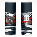Personalised Carlton Blues ANZAC Skinny Tumbler Military Remembrance Australian Football Mascot Camouflage