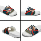 Personalised Carlton Blues ANZAC Slide Sandals Military Remembrance Australian Football Mascot Camouflage