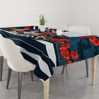 Personalised Carlton Blues ANZAC Tablecloth Military Remembrance Australian Football Mascot Camouflage