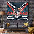 Personalised Carlton Blues ANZAC Tapestry Military Remembrance Australian Football Mascot Camouflage