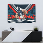 Personalised Carlton Blues ANZAC Tapestry Military Remembrance Australian Football Mascot Camouflage