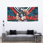 Personalised Carlton Blues ANZAC Tapestry Military Remembrance Australian Football Mascot Camouflage