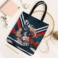 Personalised Carlton Blues ANZAC Tote Bag Military Remembrance Australian Football Mascot Camouflage