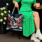 Personalised Carlton Blues ANZAC Tote Bag Military Remembrance Australian Football Mascot Camouflage