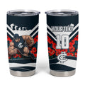 Personalised Carlton Blues ANZAC Tumbler Cup Military Remembrance Australian Football Mascot Camouflage