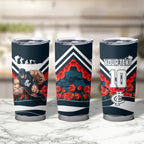 Personalised Carlton Blues ANZAC Tumbler Cup Military Remembrance Australian Football Mascot Camouflage