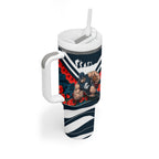 Personalised Carlton Blues ANZAC Tumbler With Handle Military Remembrance Australian Football Mascot Camouflage