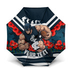 Personalised Carlton Blues ANZAC Umbrella Military Remembrance Australian Football Mascot Camouflage