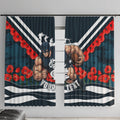 Personalised Carlton Blues ANZAC Window Curtain Military Remembrance Australian Football Mascot Camouflage