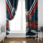 Personalised Carlton Blues ANZAC Window Curtain Military Remembrance Australian Football Mascot Camouflage