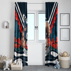 Personalised Carlton Blues ANZAC Window Curtain Military Remembrance Australian Football Mascot Camouflage