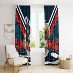 Personalised Carlton Blues ANZAC Window Curtain Military Remembrance Australian Football Mascot Camouflage