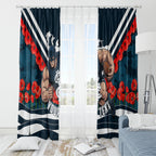 Personalised Carlton Blues ANZAC Window Curtain Military Remembrance Australian Football Mascot Camouflage