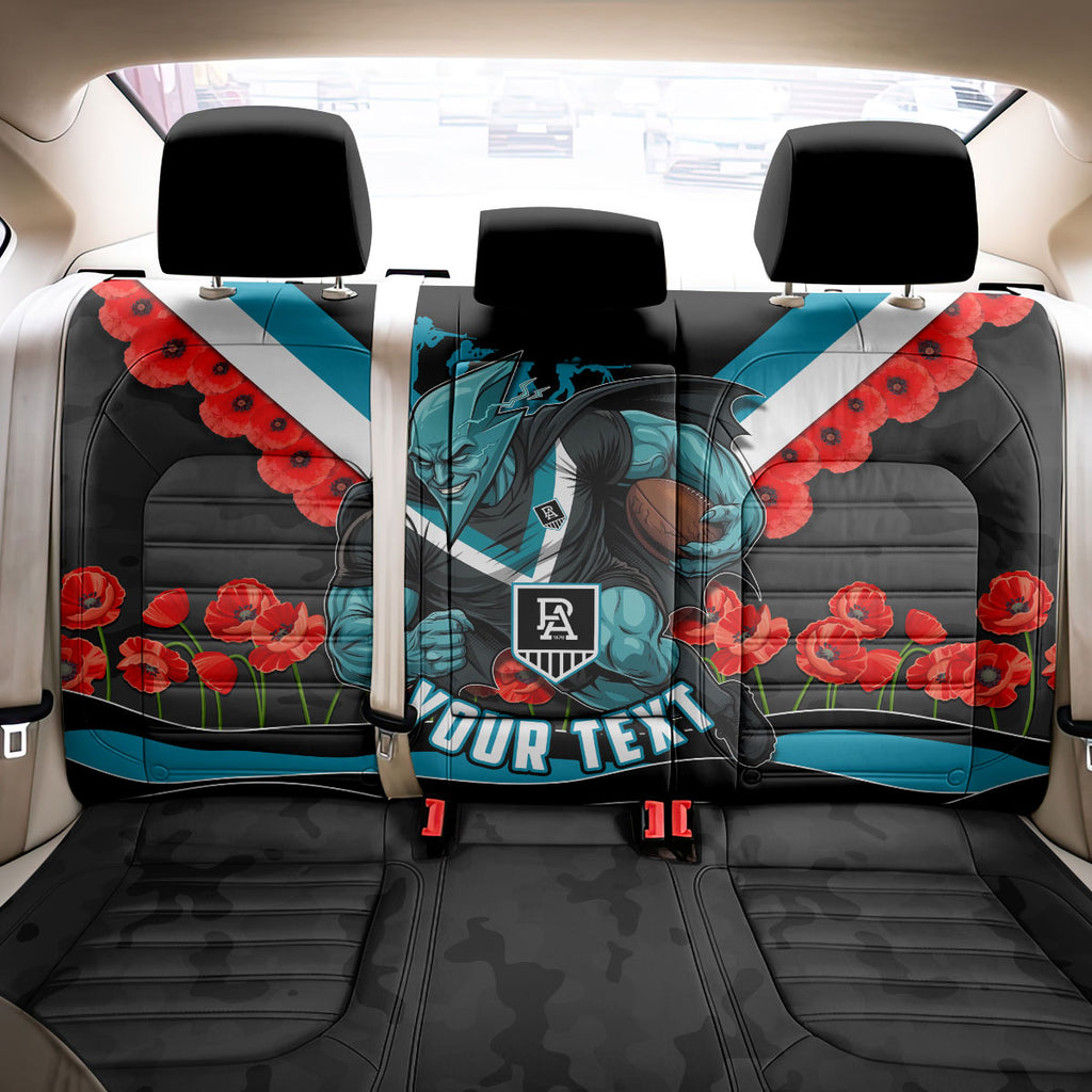 Personalised Port Adelaide Power ANZAC Back Car Seat Cover Military Remembrance Australian Football Mascot Camouflage
