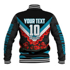 Personalised Port Adelaide Power ANZAC Baseball Jacket Military Remembrance Australian Football Mascot Camouflage
