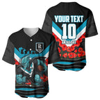 Personalised Port Adelaide Power ANZAC Baseball Jersey Military Remembrance Australian Football Mascot Camouflage