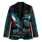 Personalised Port Adelaide Power ANZAC Blazer Military Remembrance Australian Football Mascot Camouflage