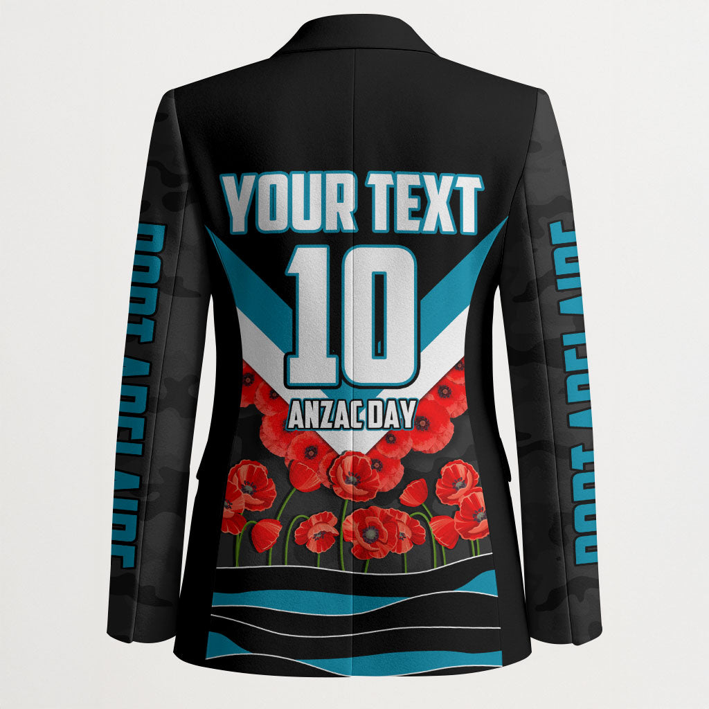 Personalised Port Adelaide Power ANZAC Blazer Military Remembrance Australian Football Mascot Camouflage